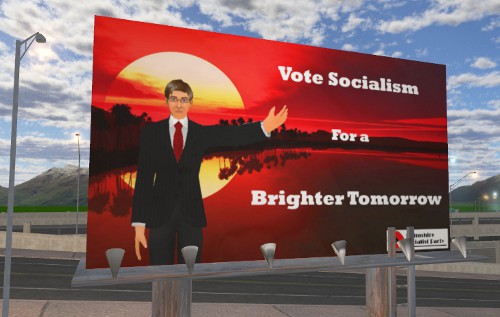 Election campaign billboard